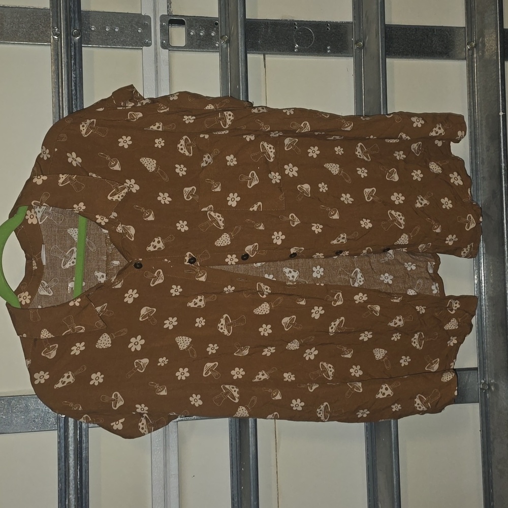 No Boundaries mushroom button up shirt xxl